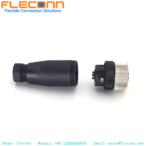 M12 4 Pos Female Plastic Socket