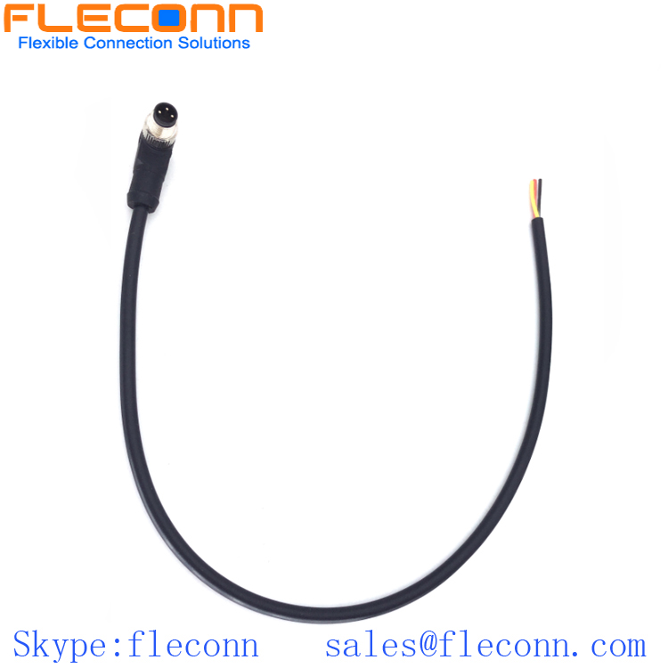 M8 3-Position Right Angle Male Cable
