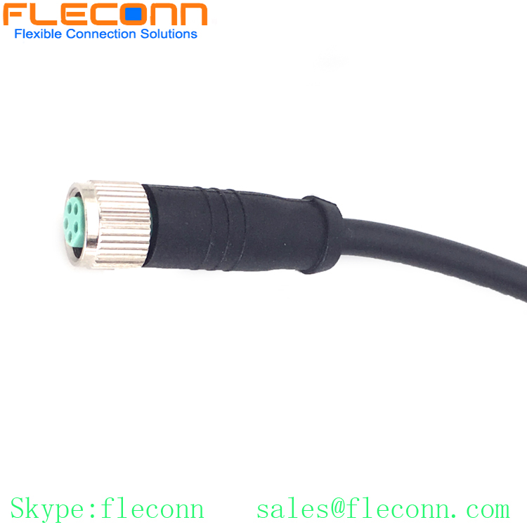 M8 B-coding 5 Pin Female Cable,Electrical Bike Motorcycle IP67 Waterproof Cable