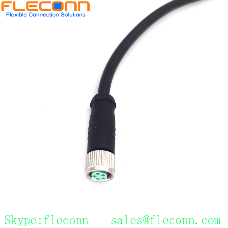 M8 5 Pin Female Connector Cable
