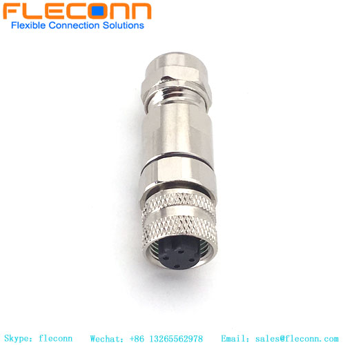 M12 4 Pin Female Assembled Connector