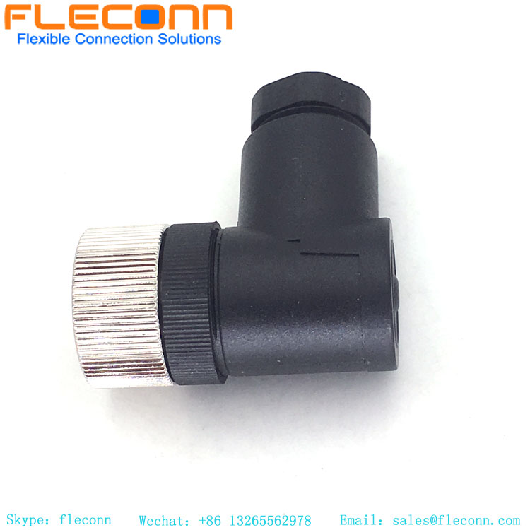 90 Degree M12 Connector A-Coded