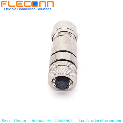 M12 12 Pole A-coded Female Connector