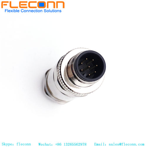 M12 8 Pin A-coded Male Socket
