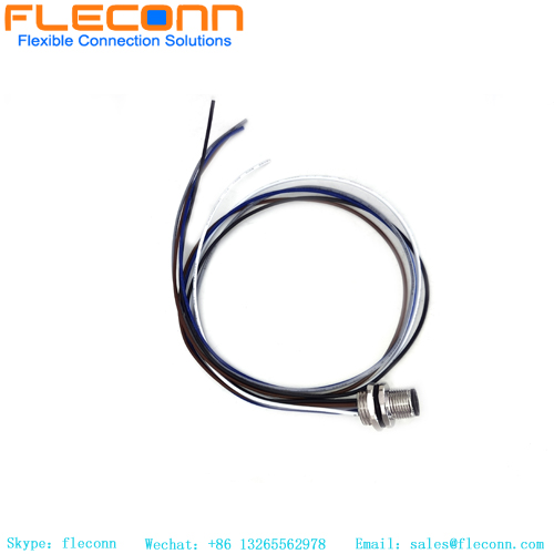 M12 5 Pin Male Panel Mount Connector Cable