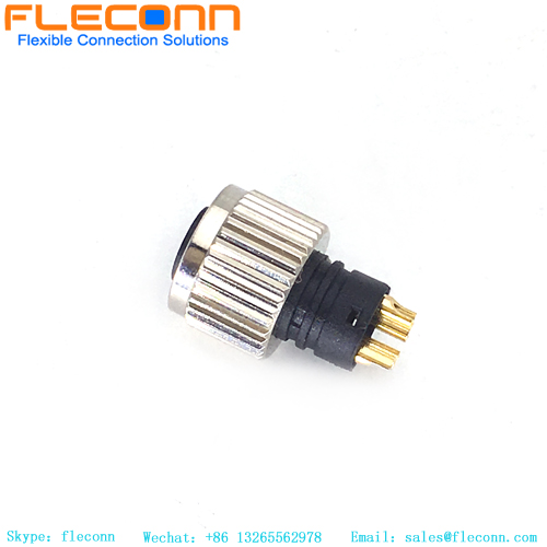 M8 4 Pos Female Molded Socket
