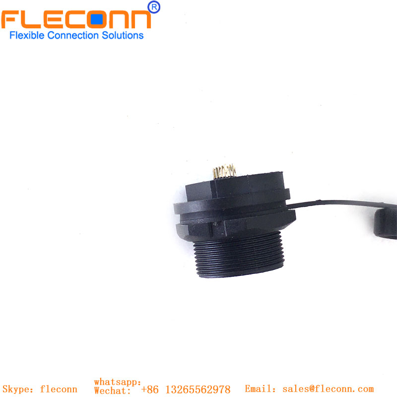 Ip67 waterproof panel mount rj45 connector