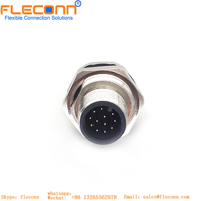 M12 12 Pin Panel Mount Connector