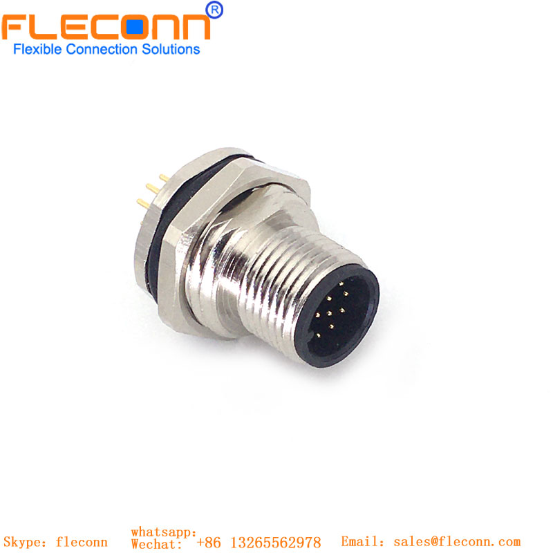 M12 12 Pos PCB Mount Connector