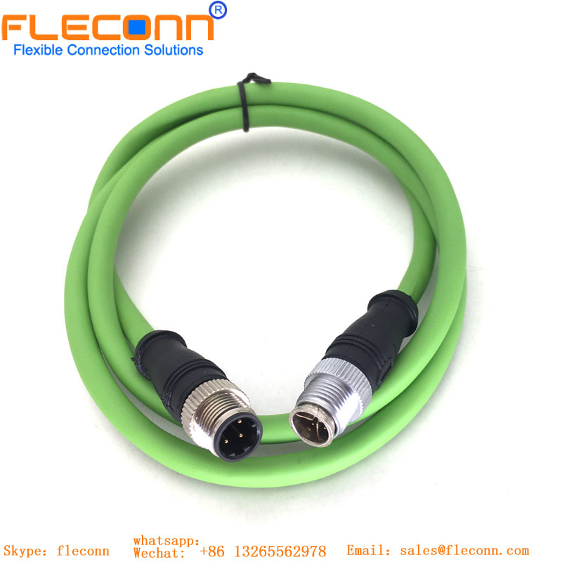 M12 D-coded To X-coded Ethernet Cable