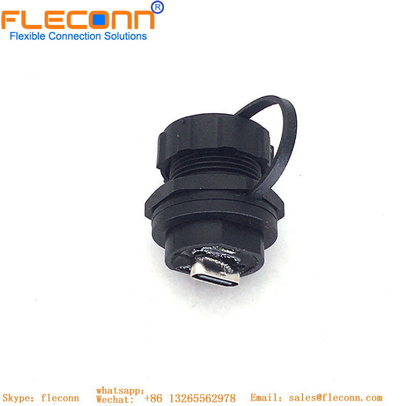 Type-C Male To Female Mount Connector