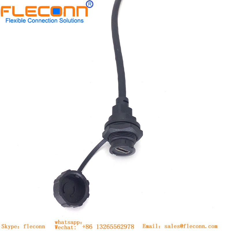 Type-C Female Waterproof Cable（bayonet）