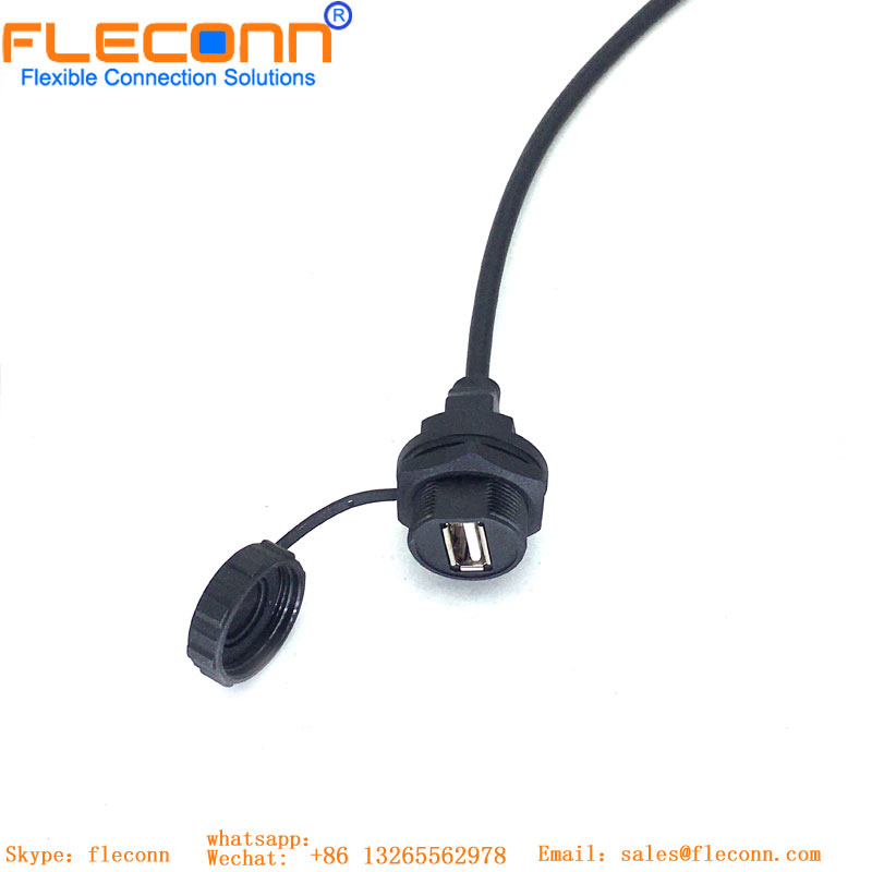 PCB Mount Waterproof USB2.0 Cable（Threaded）