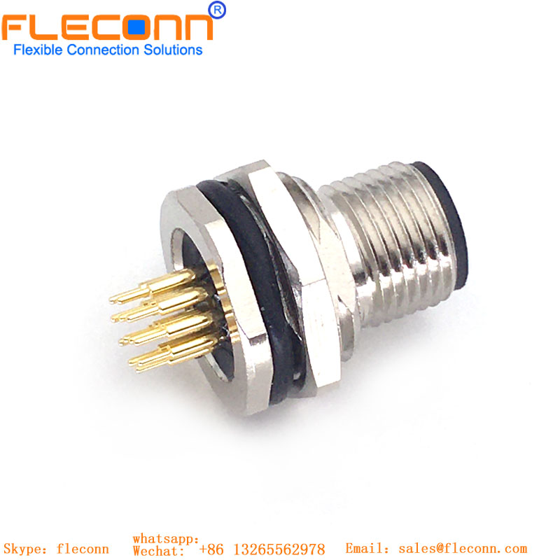 M12 12 Pin Panel Mount Connector