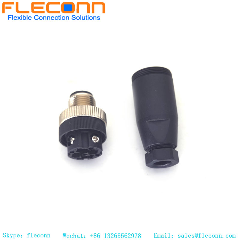 M12 4 Pole Straight Male Plastic Plug M12 4 Pole Straight Male Plastic Plug